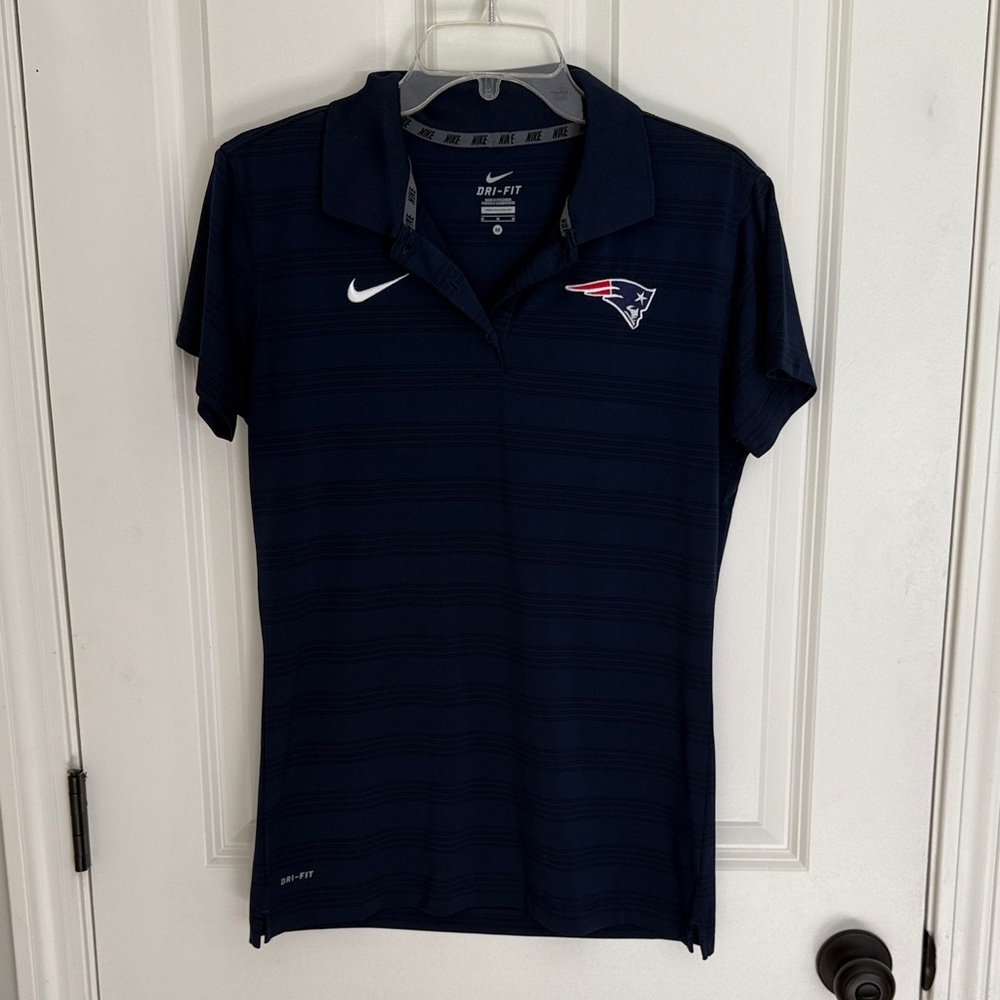 Nike New England Patriots Dri-FIT Navy Blue Polo Shirt like new